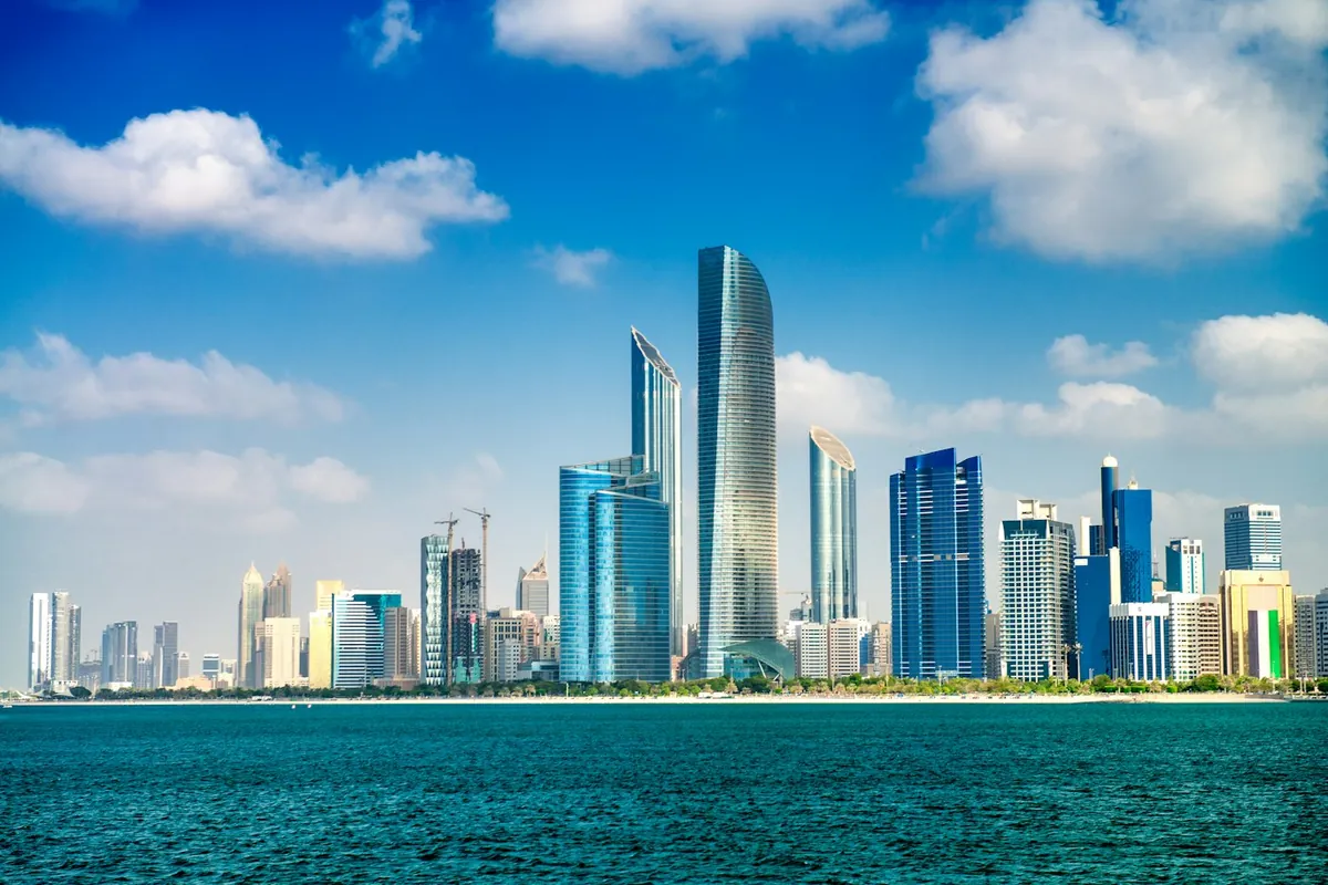 Abu Dhabi waterfront skyline, United Arab Emirates